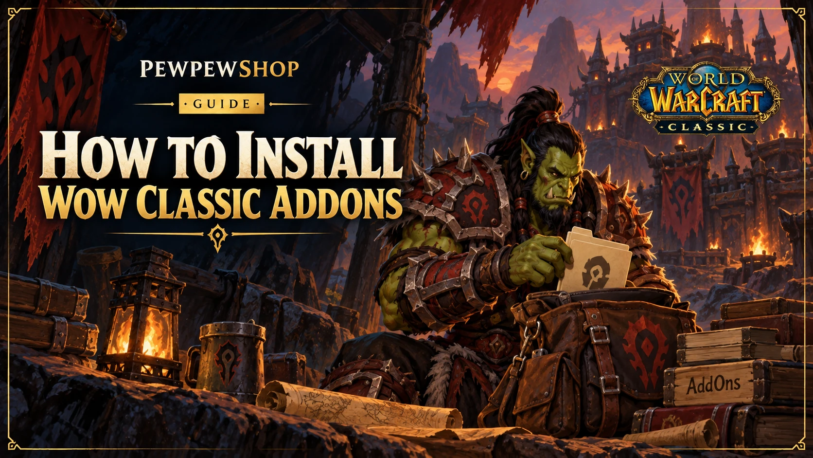How to Install WoW Classic Addons (Step by Step) — PEWPEWSHOP boosting guide