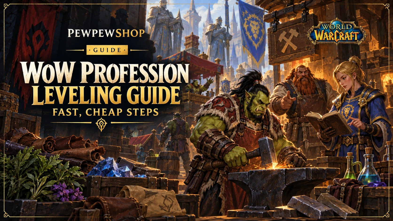 WoW Profession Leveling Guide: Fast, Cheap Steps — PEWPEWSHOP boosting guide