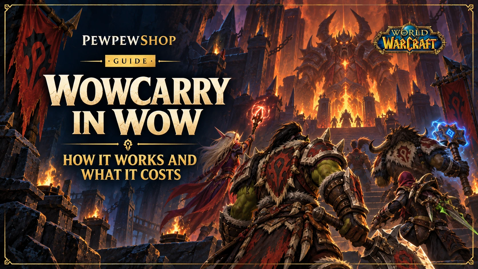 Wowcarry in WoW: How It Works and What It Costs — PEWPEWSHOP boosting guide
