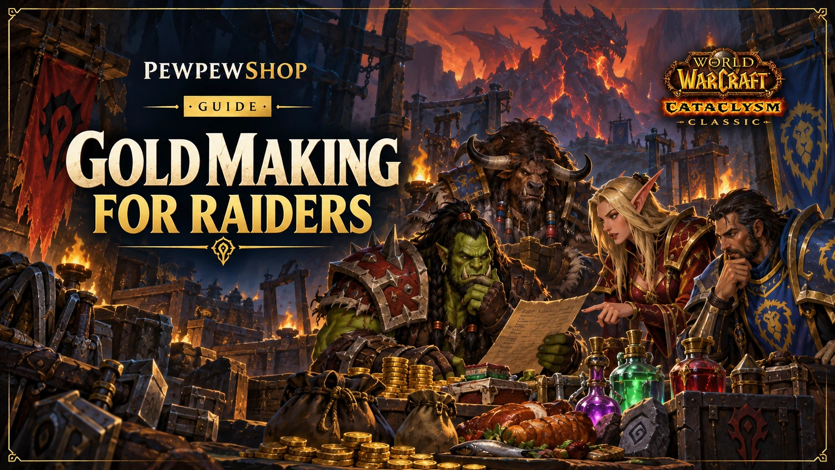 Cataclysm Classic Gold Making for Raiders: Funding Your Consumables — PEWPEWSHOP boosting guide