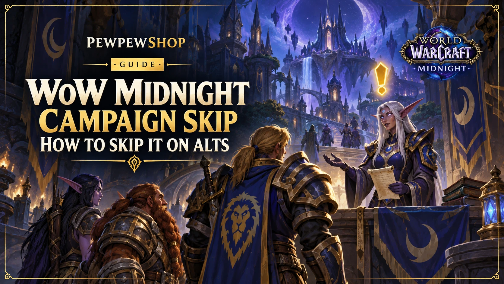 WoW Midnight Campaign Skip: How to Skip It on Alts — PEWPEWSHOP boosting guide