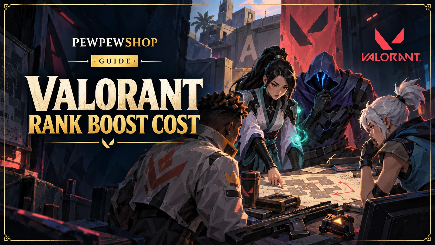 Valorant rank boost cost in 2026: what actually affects the price — PEWPEWSHOP boosting guide