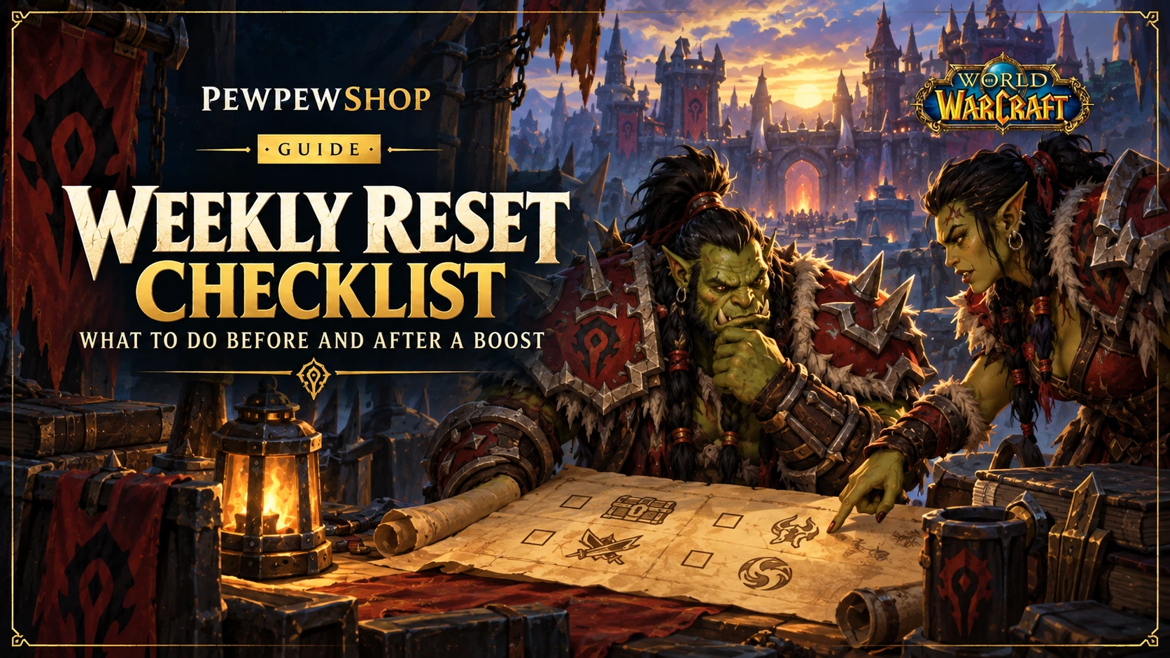 WoW Weekly Reset Checklist: What to Do Before and After a Boost — PEWPEWSHOP boosting guide