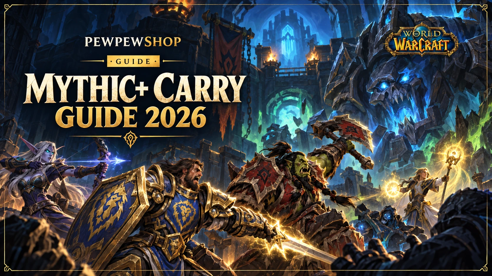 WoW Mythic+ Carry Guide 2026: Timed Keys, Vault Slots, and What a Boost Actually Includes — PEWPEWSHOP boosting guide