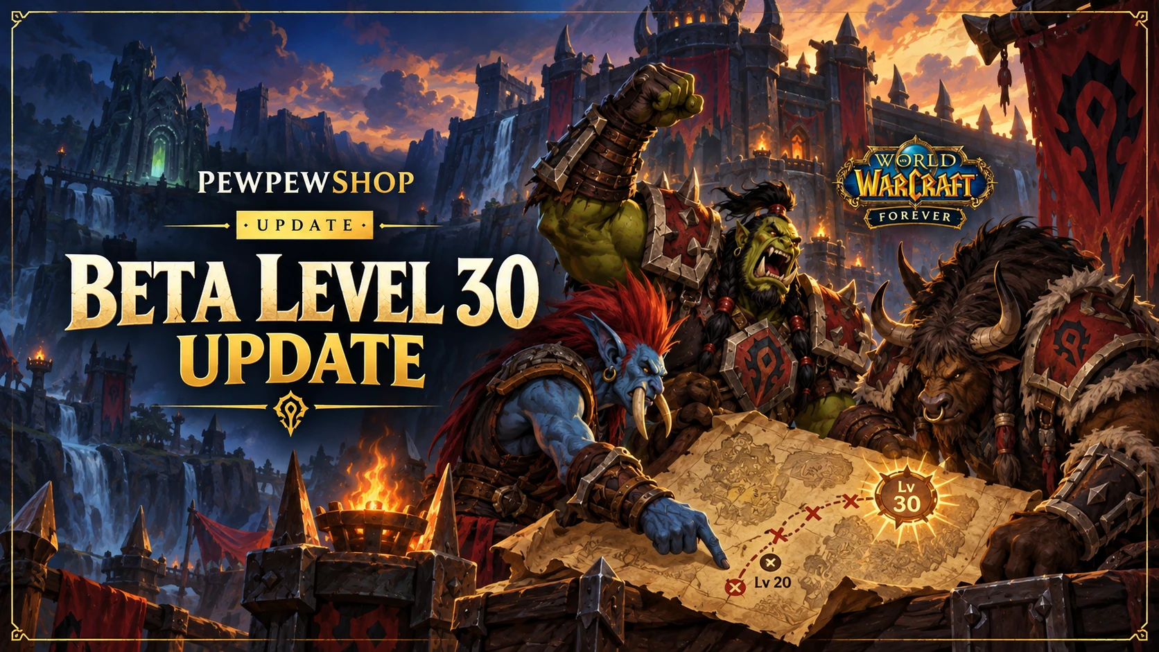 WoW: Forever Beta Level Cap — 20 Now, 30 Later — PEWPEWSHOP boosting guide