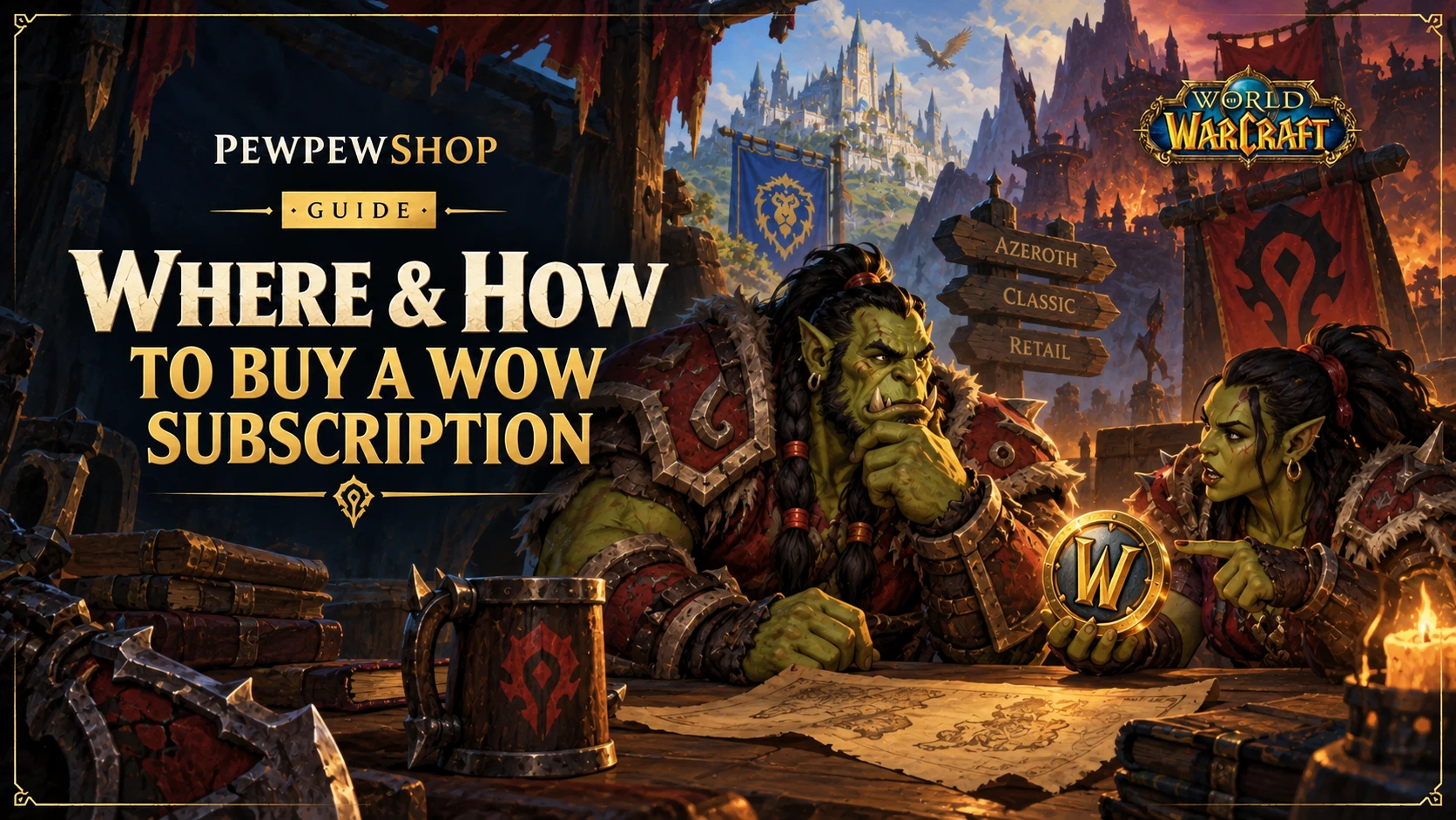 Where & How to Buy a WoW Subscription (Game Time) — PEWPEWSHOP boosting guide