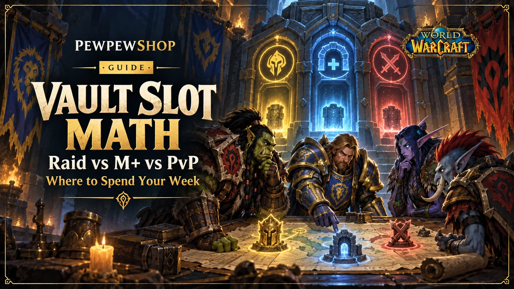 WoW Vault Slot Math: Raid vs M+ vs PvP — Where to Spend Your Week — PEWPEWSHOP boosting guide