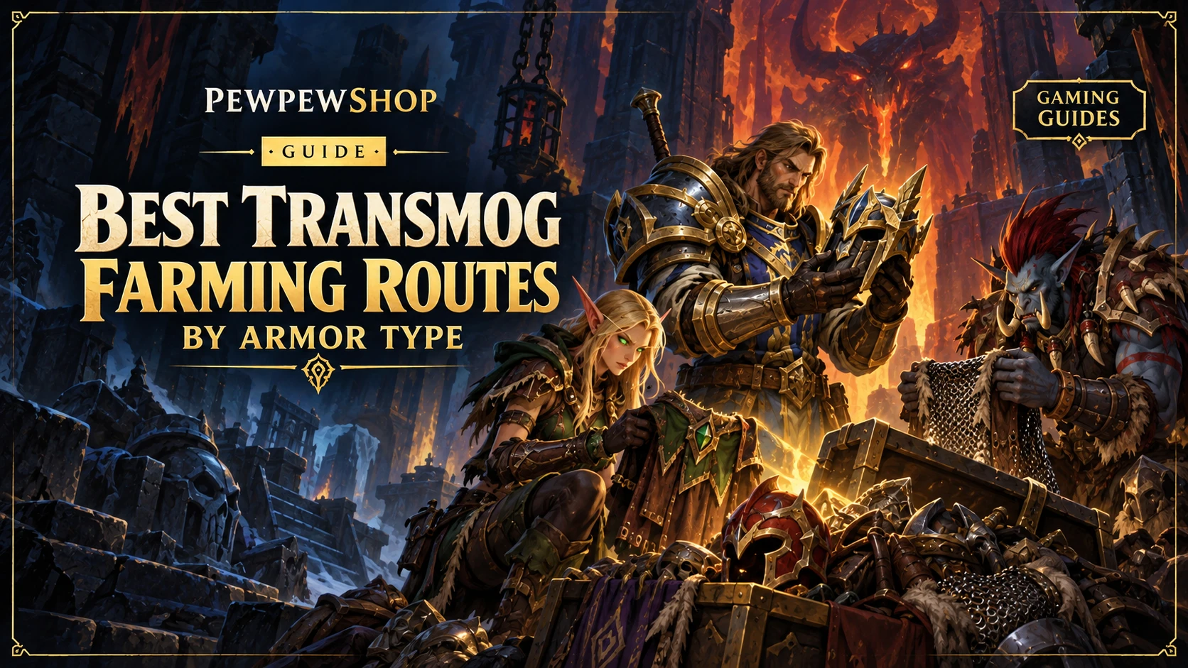 Best Transmog Farming Routes by Armor Type (Plate, Mail, Leather) — PEWPEWSHOP boosting guide