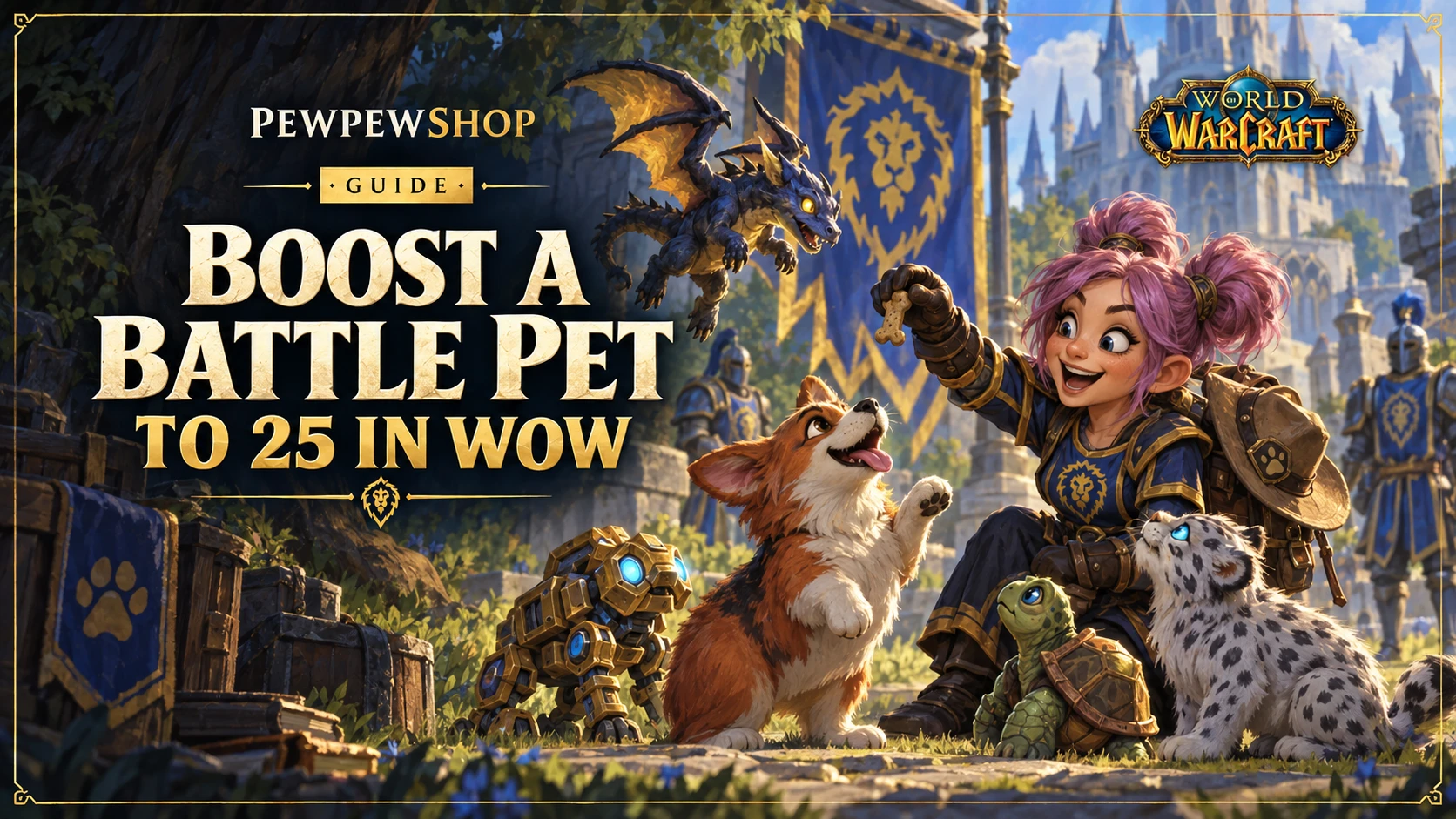 How to Boost a Battle Pet to 25 in WoW (Fastest Methods) — PEWPEWSHOP boosting guide