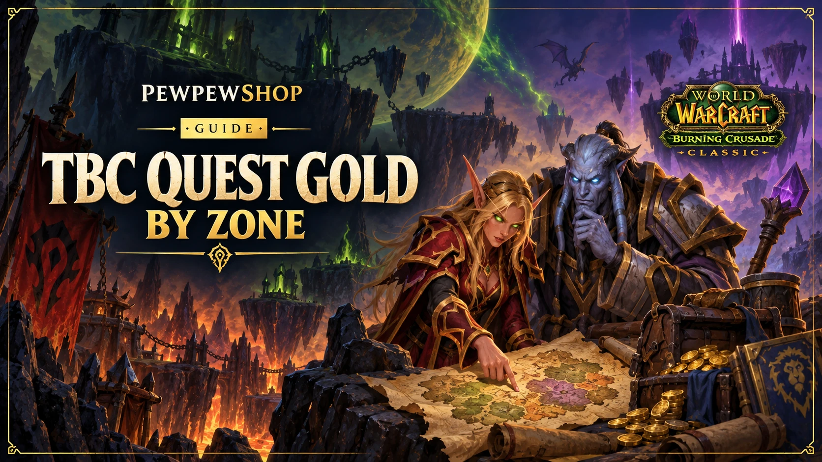 TBC Quest Gold by Zone: Which Outland Zones Pay Most — PEWPEWSHOP boosting guide