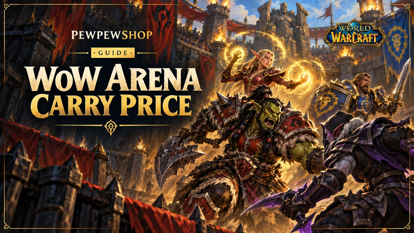 WoW Arena Carry Price: What Each Rating Bracket Costs — PEWPEWSHOP boosting guide
