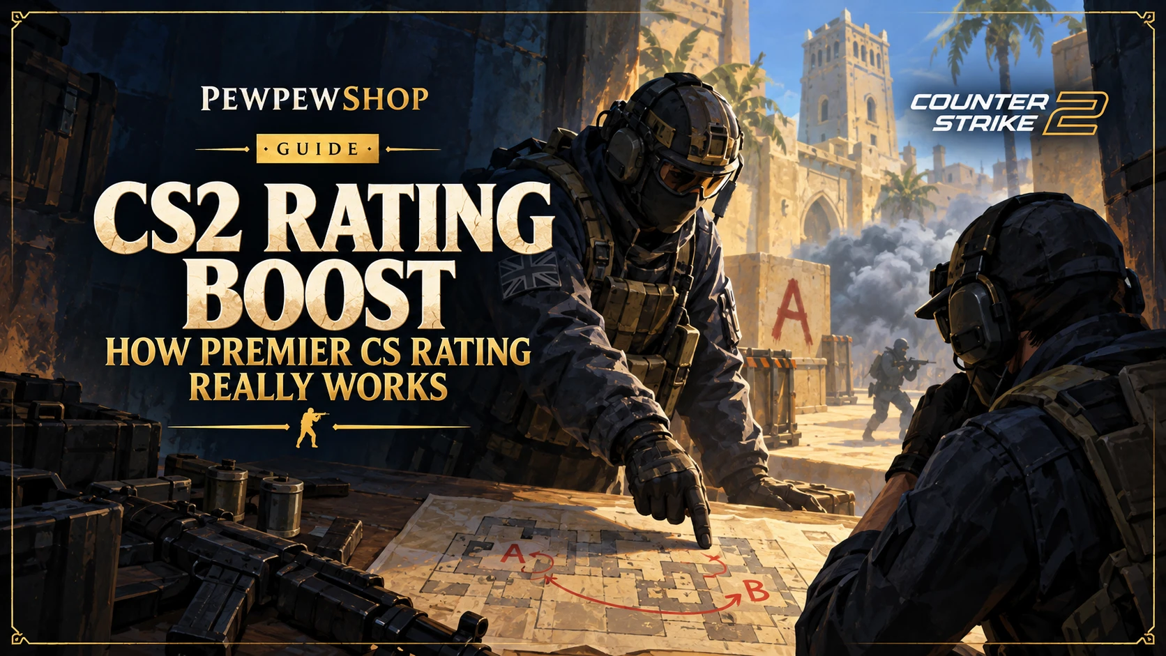 CS2 Rating Boost: How Premier CS Rating Really Works — PEWPEWSHOP boosting guide