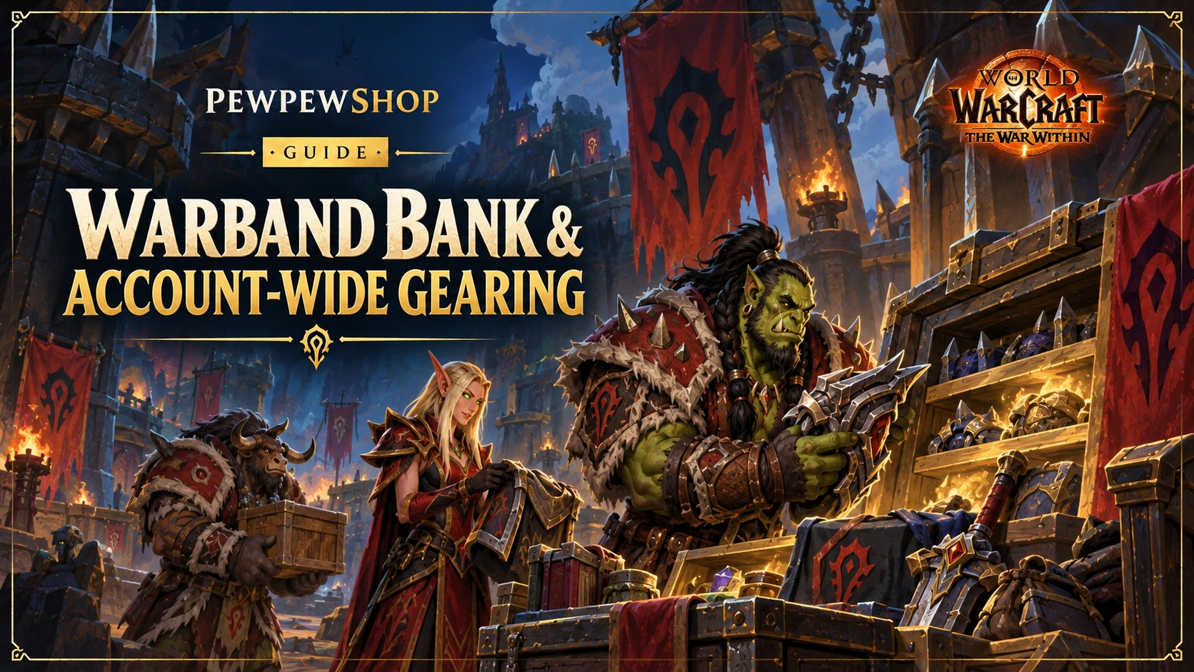 Warband Bank & Account-Wide Gearing in The War Within: Why Your Alts Catch Up Fast — PEWPEWSHOP boosting guide