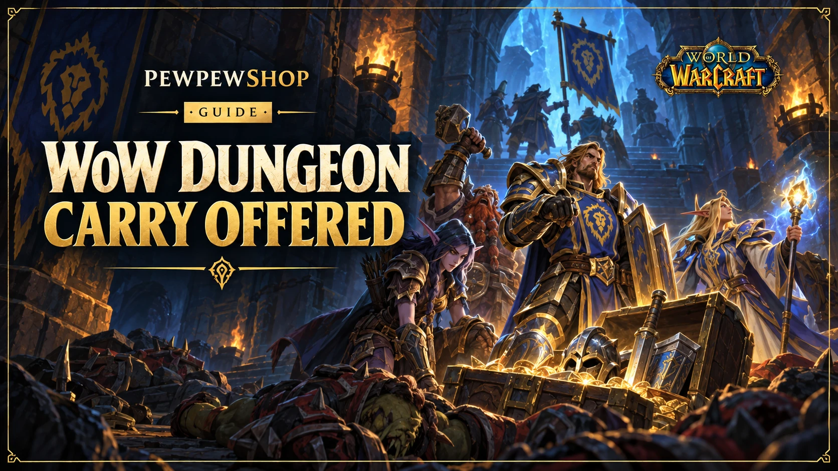 WoW Dungeon Carry Offered: What It Includes & Prices — PEWPEWSHOP boosting guide