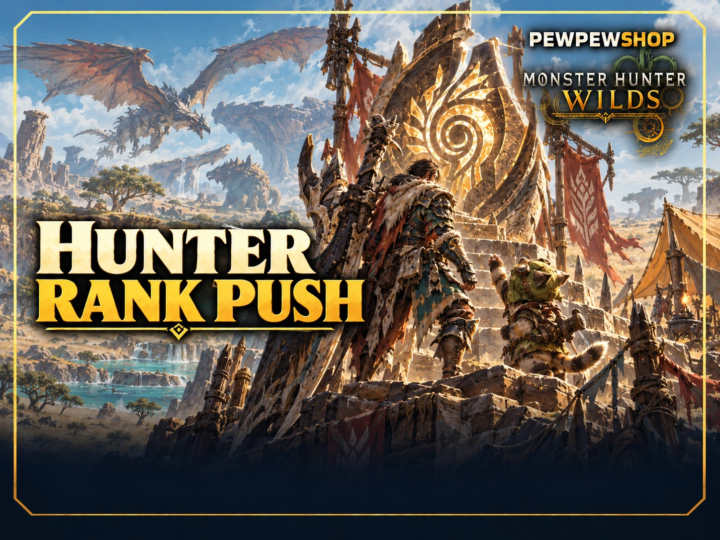 MH Wilds Hunter Rank Push — boost