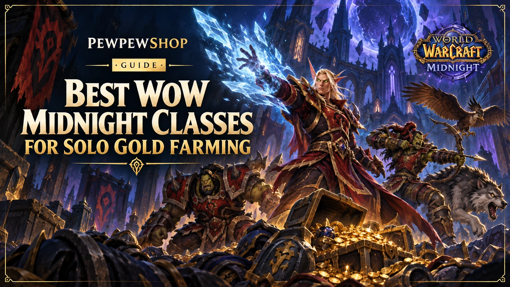 Best WoW Midnight Classes for Solo Gold Farming — PEWPEWSHOP boosting guide