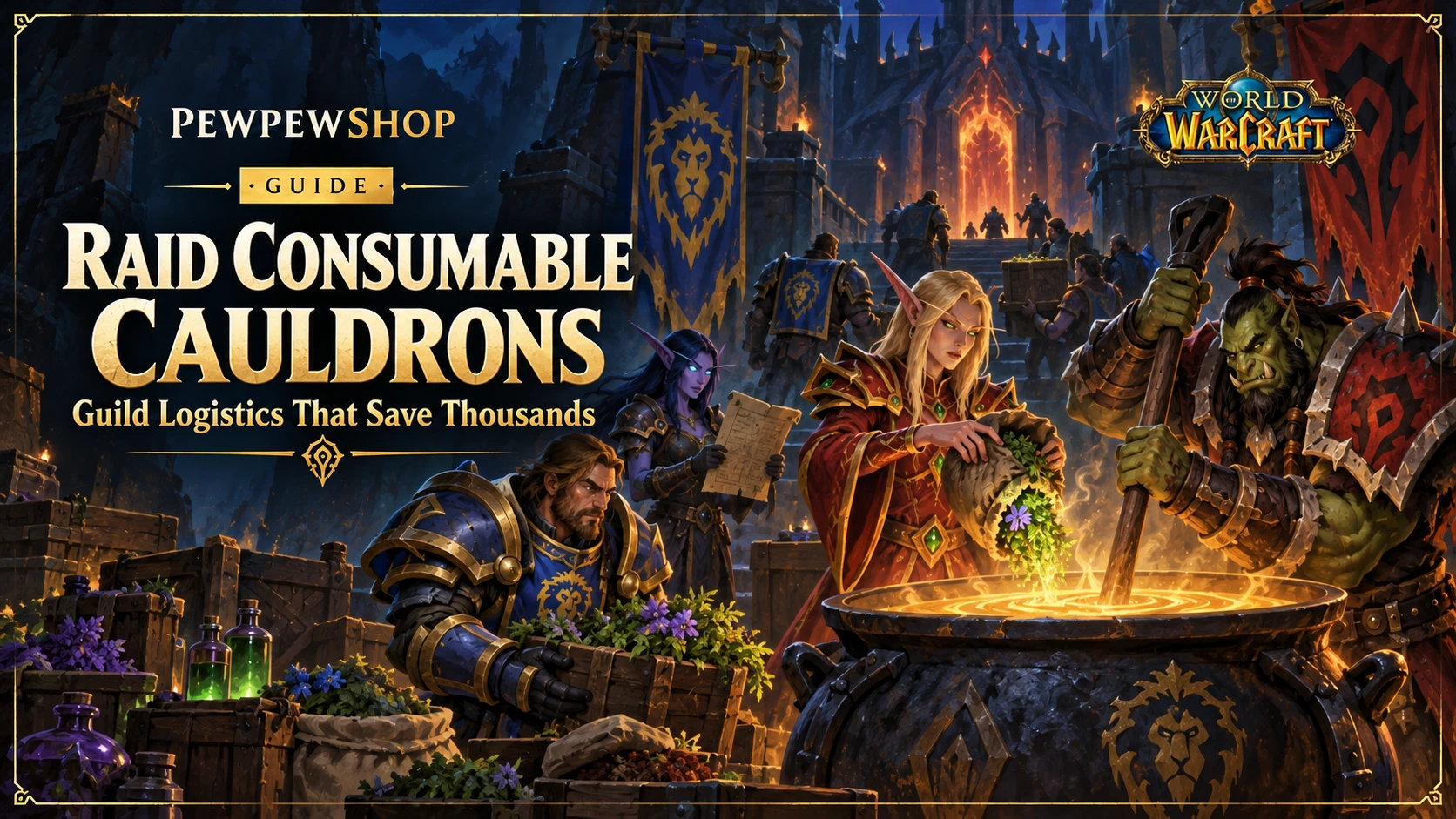 Raid Consumable Cauldrons: Guild Logistics That Save Thousands — PEWPEWSHOP boosting guide