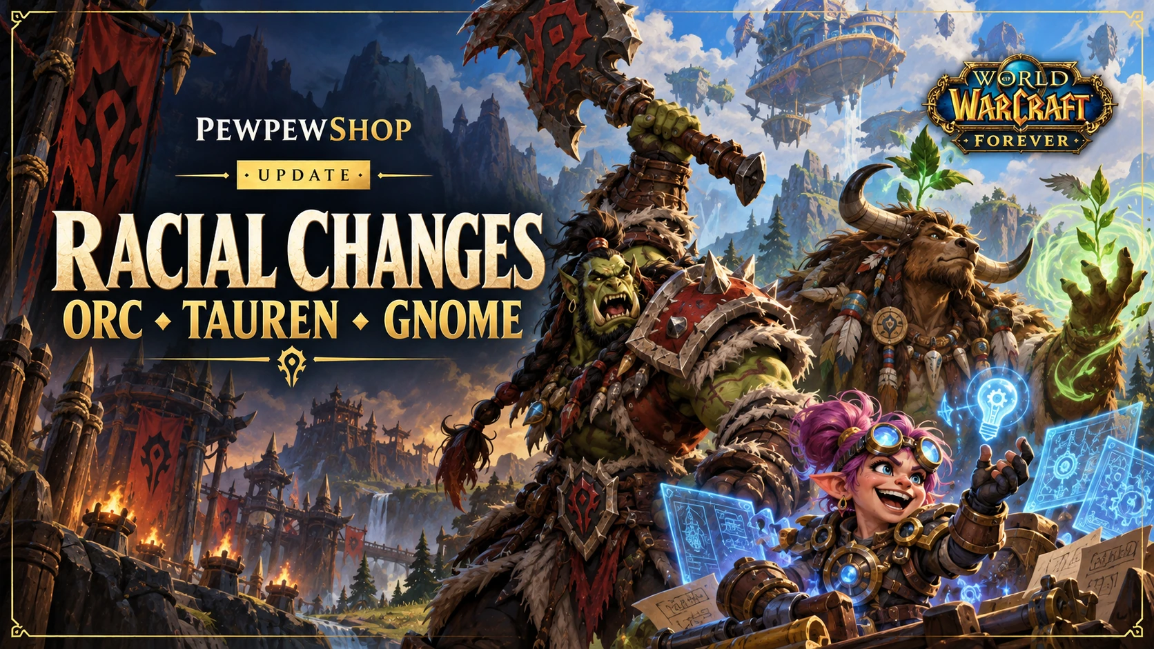 WoW: Forever Racial Changes — What's Different for Tauren, Orcs and Gnomes — PEWPEWSHOP boosting guide