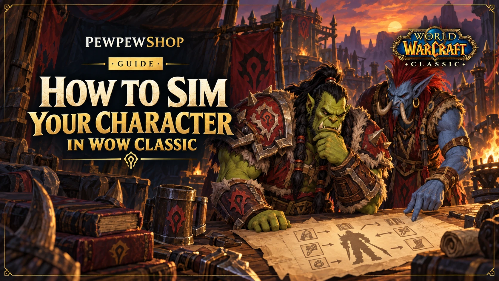 How to Sim Your Character in WoW Classic — PEWPEWSHOP boosting guide