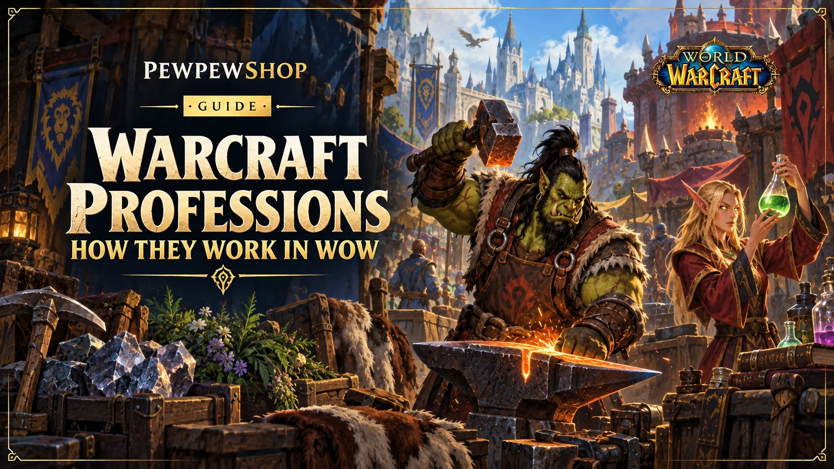 Warcraft Professions Guide: How They Work in WoW — PEWPEWSHOP boosting guide