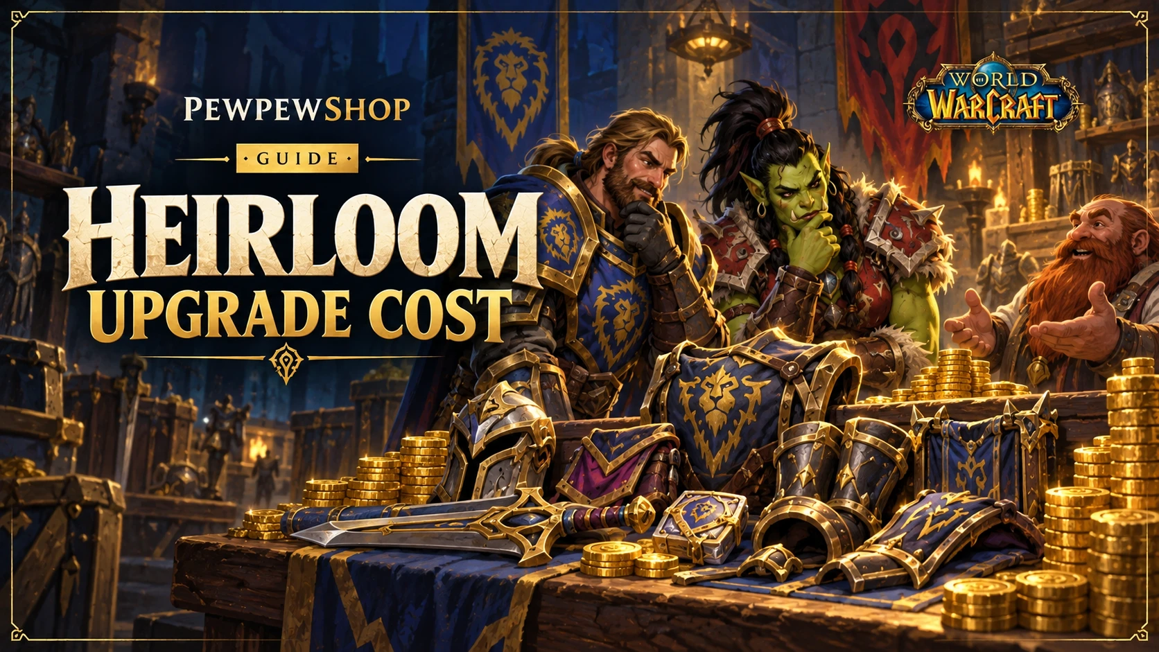 How Much Gold to Upgrade All Heirlooms in WoW? — PEWPEWSHOP boosting guide