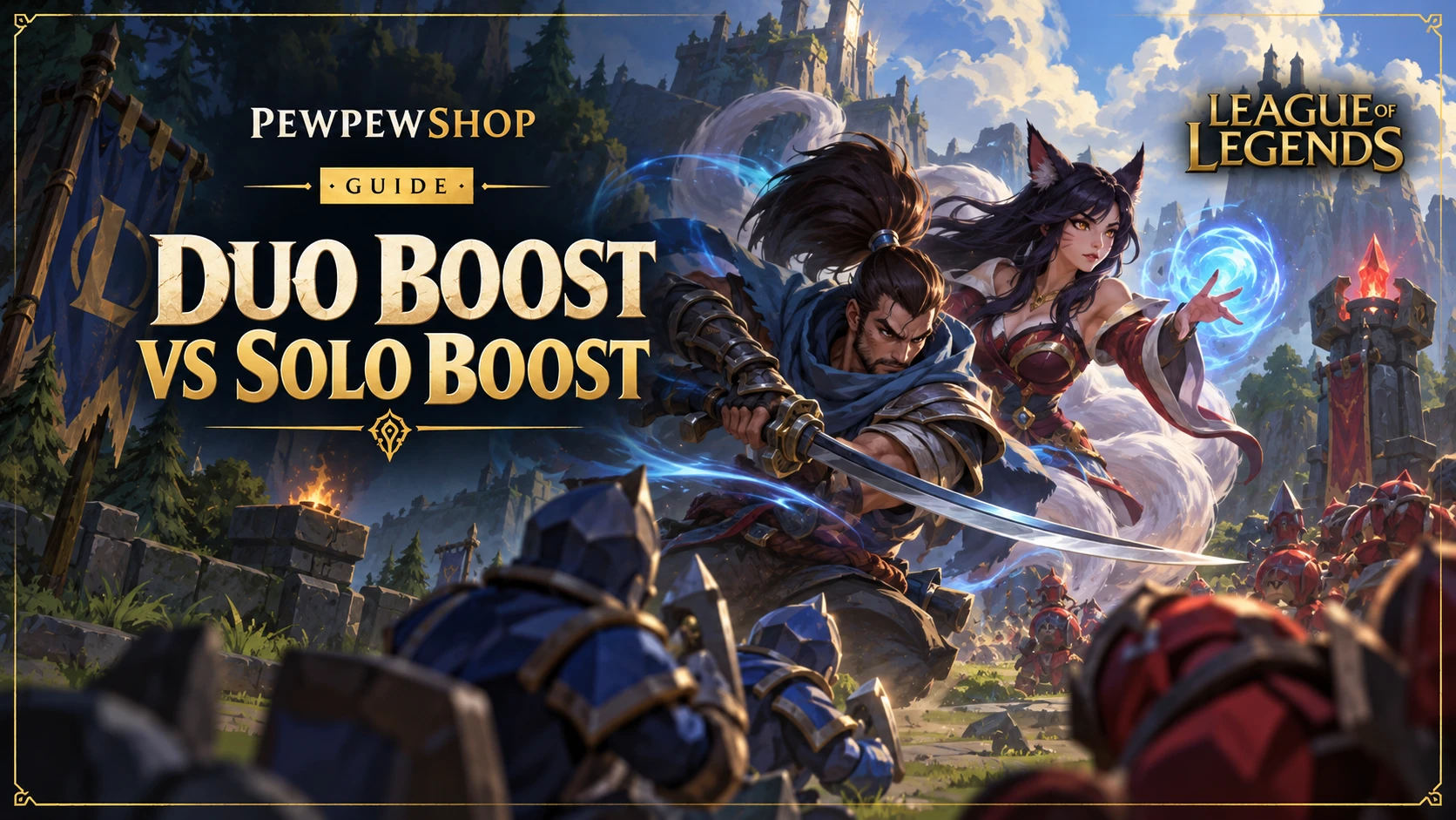 League of Legends duo boost vs solo boost: which is safer and which climbs faster — PEWPEWSHOP boosting guide