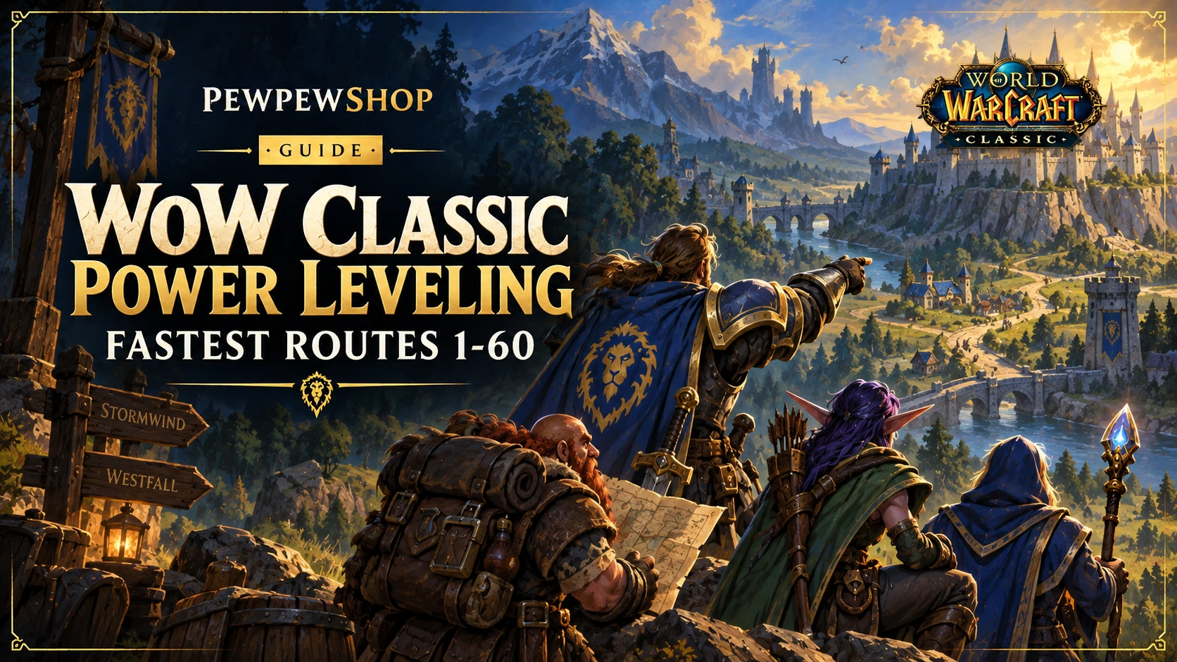 WoW Classic Power Leveling: Fastest Routes 1-60 — PEWPEWSHOP boosting guide