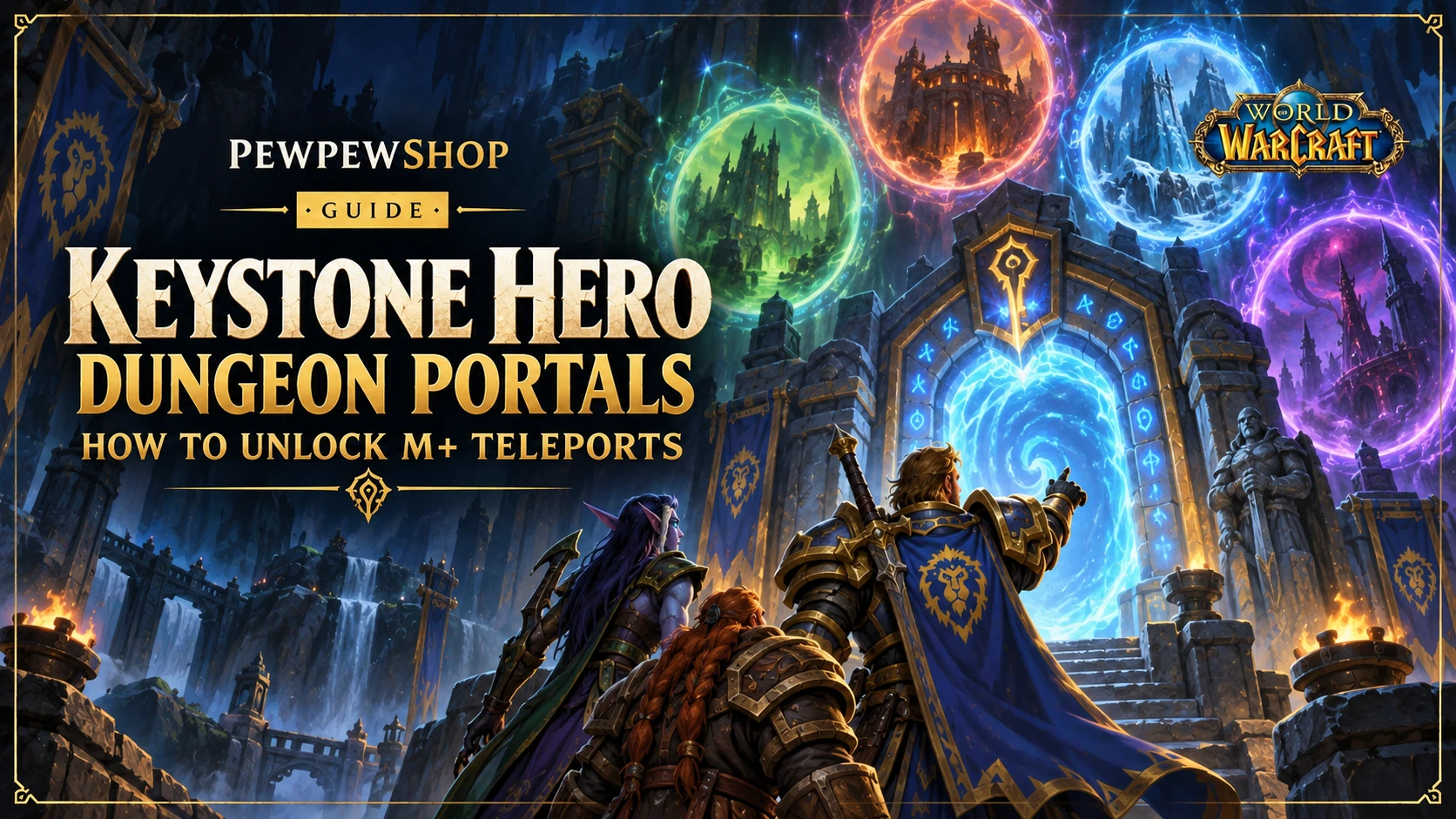 Keystone Hero Dungeon Portals: How to Unlock M+ Teleports — PEWPEWSHOP boosting guide