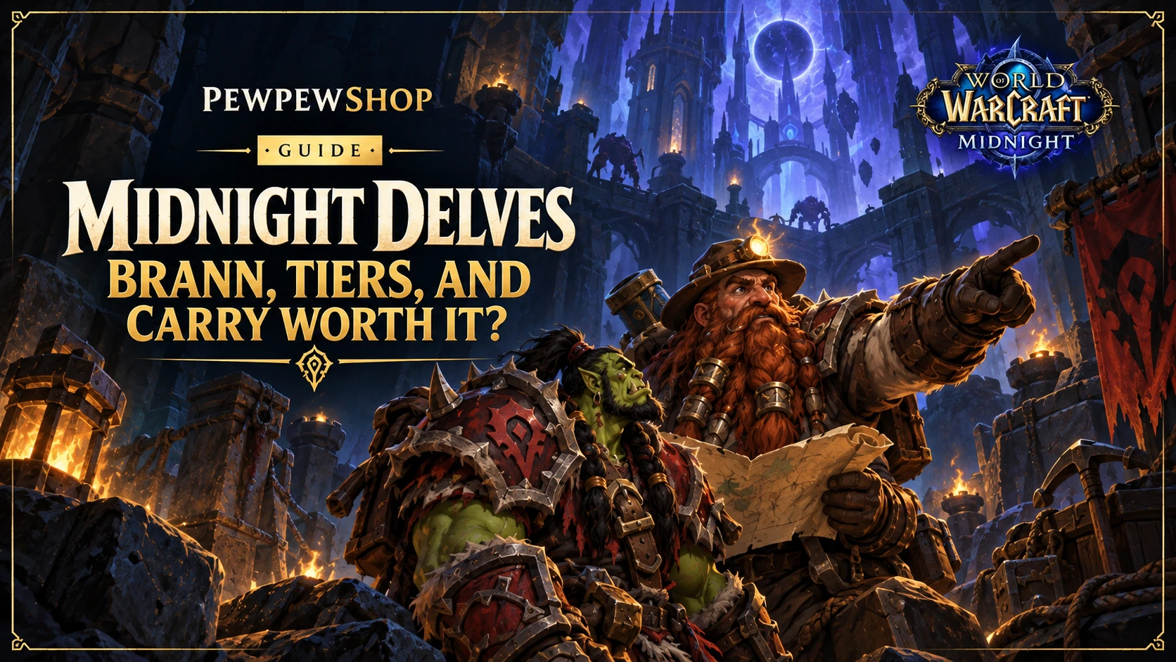 WoW Midnight Delves: Brann, Tiers, and Whether a Carry Is Worth It — PEWPEWSHOP boosting guide