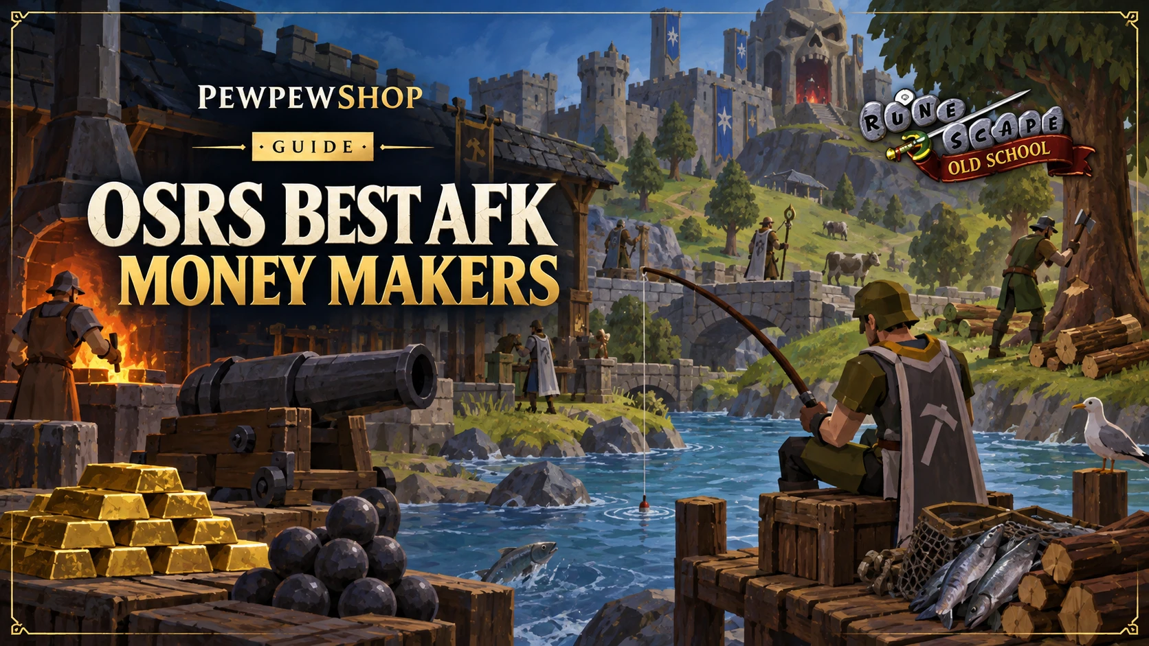 OSRS Best AFK Money Makers by Skill Level (Low to Maxed) — PEWPEWSHOP boosting guide