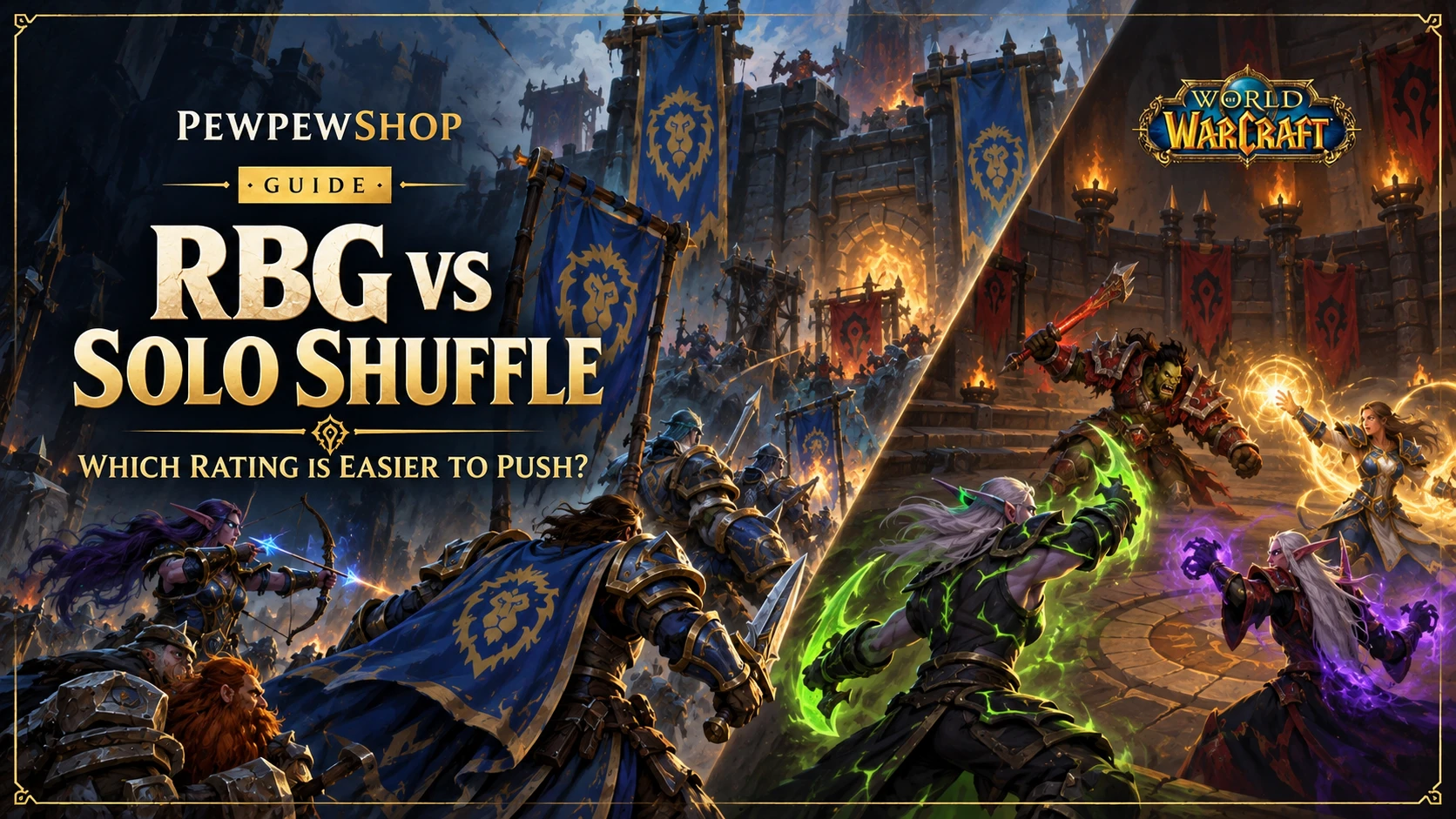 WoW RBG vs Solo Shuffle: Which Rating Is Easier to Push? — PEWPEWSHOP boosting guide