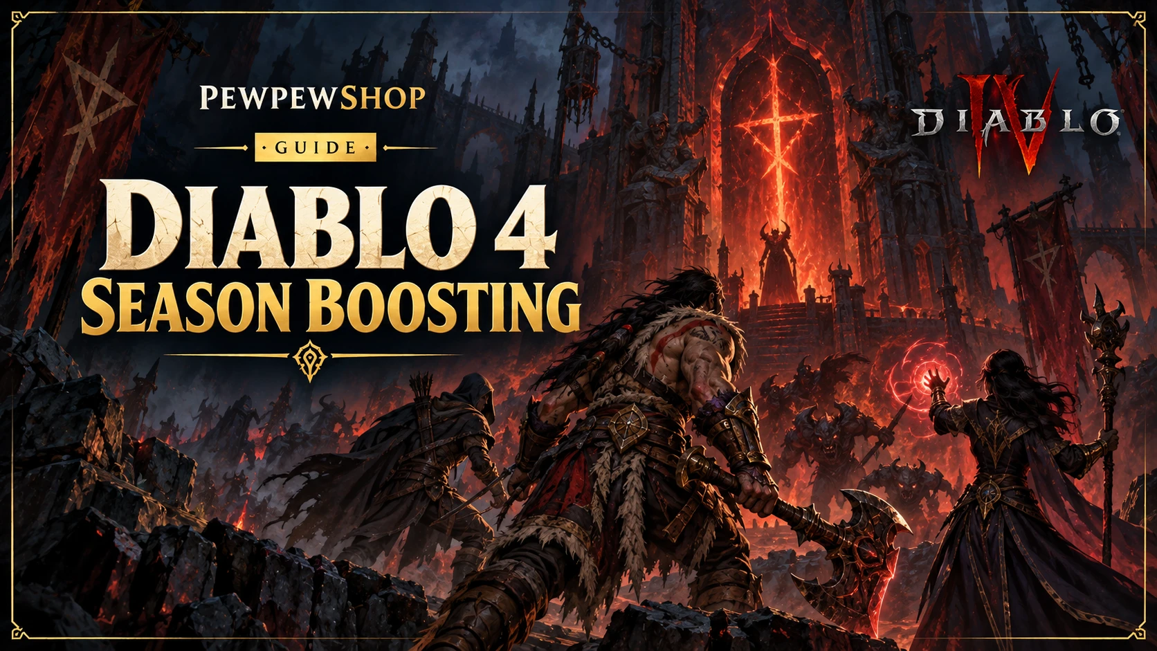 Diablo 4 Season Boosting in 2026: Pit Tiers, Paragon and Glyph Leveling Explained — PEWPEWSHOP boosting guide