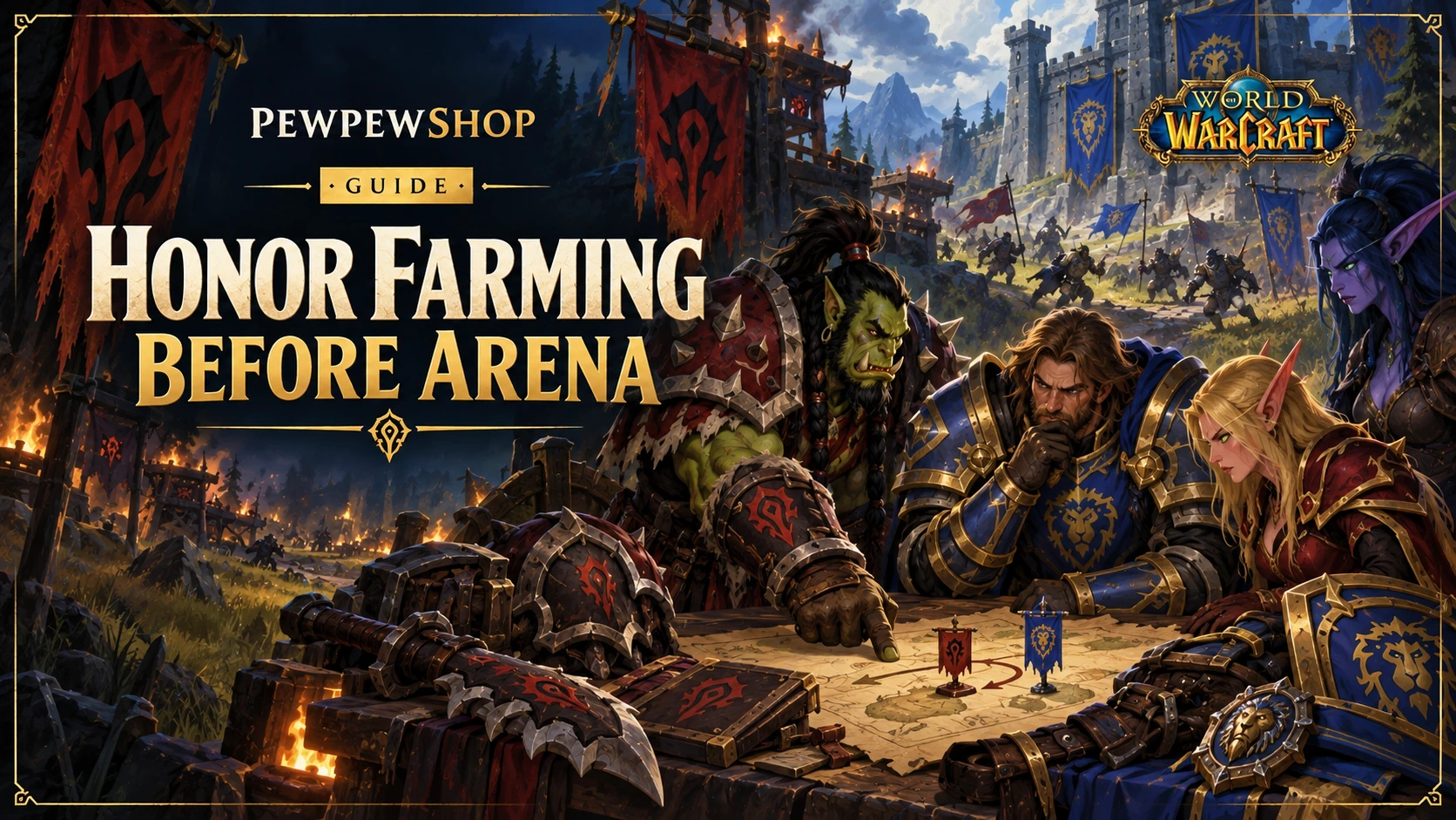Honor Farming Before Arena: The Battleground Gearing Bridge — PEWPEWSHOP boosting guide