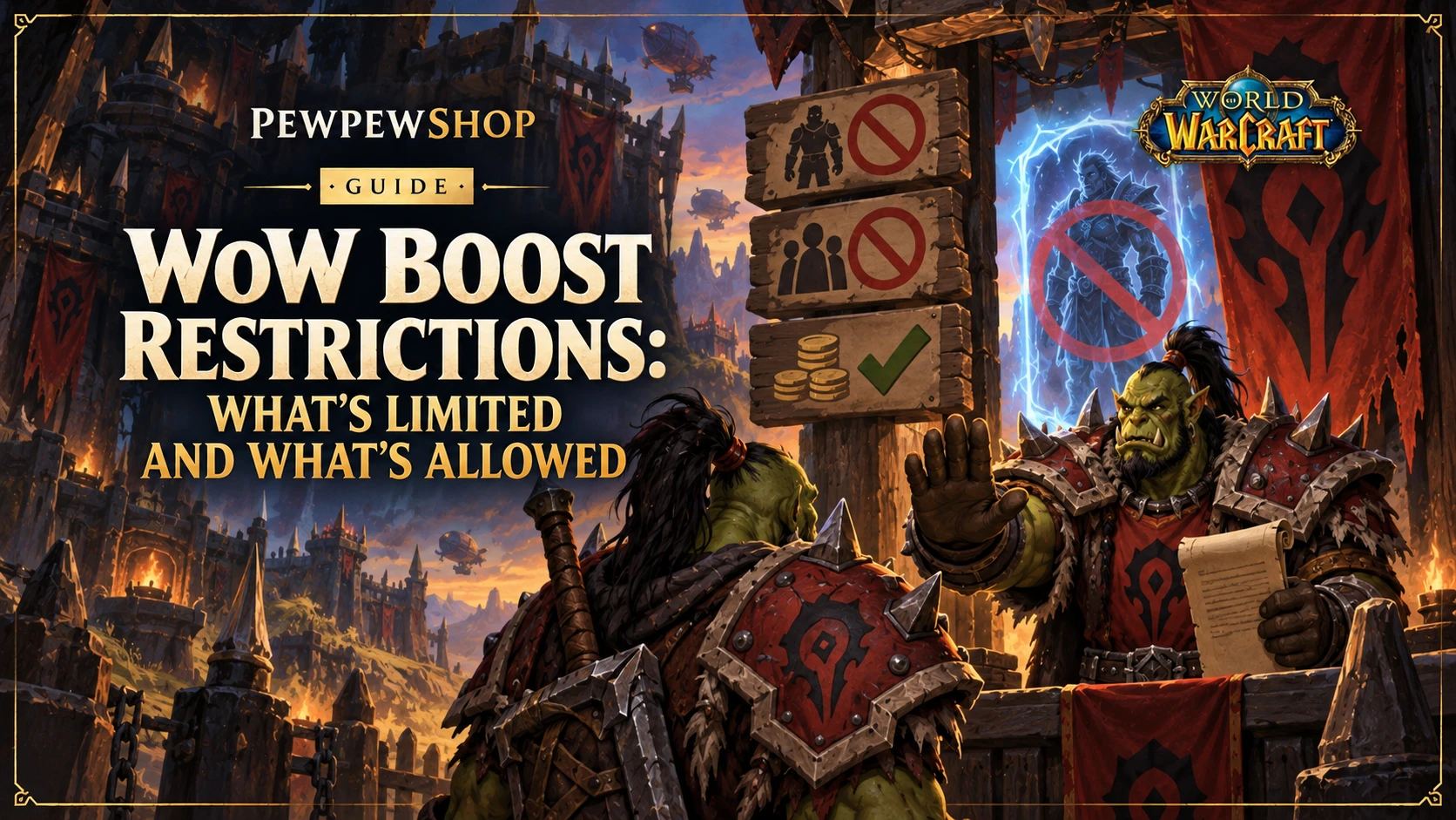 WoW Boost Restrictions: What's Limited and What's Allowed — PEWPEWSHOP boosting guide