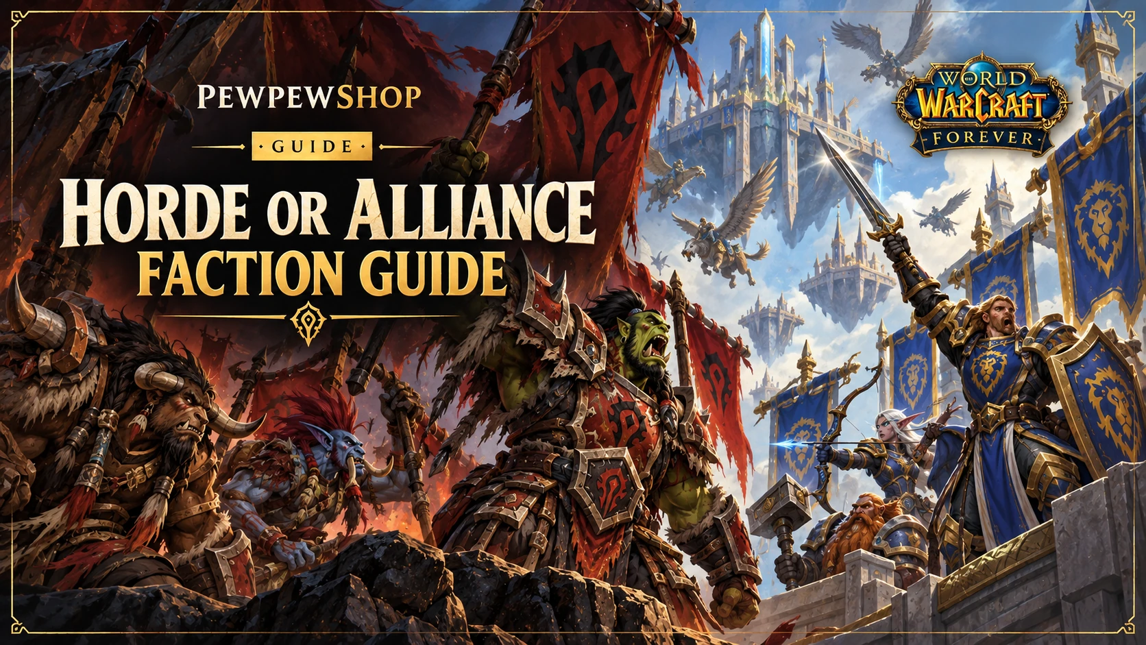 WoW: Forever — Horde or Alliance? Skyborne Sides, New Combos, Faction Dungeons — PEWPEWSHOP boosting guide