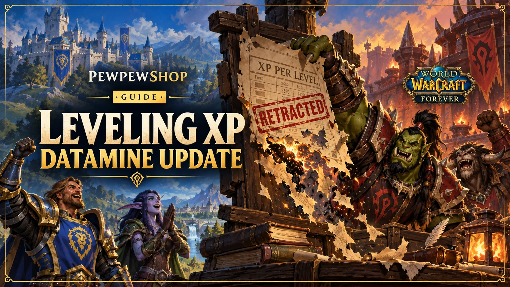 Did WoW: Forever Change XP per Level? No — Datamine Retracted — PEWPEWSHOP boosting guide