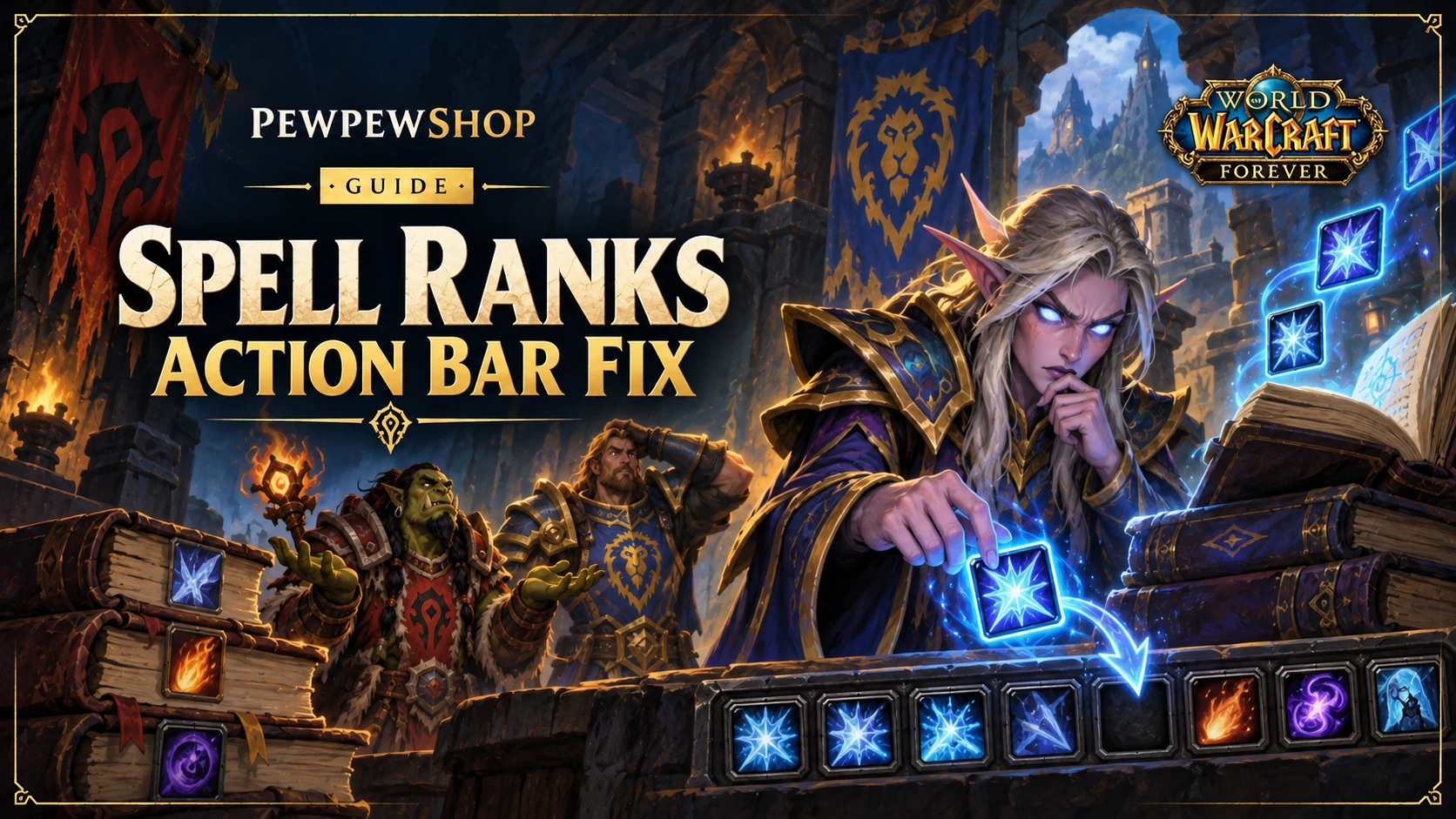 WoW: Forever Spell Ranks Not Updating on Your Action Bar? — PEWPEWSHOP boosting guide