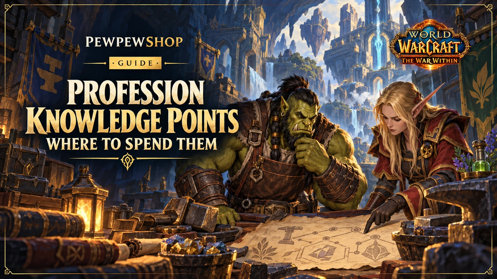 Profession Knowledge Points in The War Within: Where to Spend Them for Maximum Gold — PEWPEWSHOP boosting guide