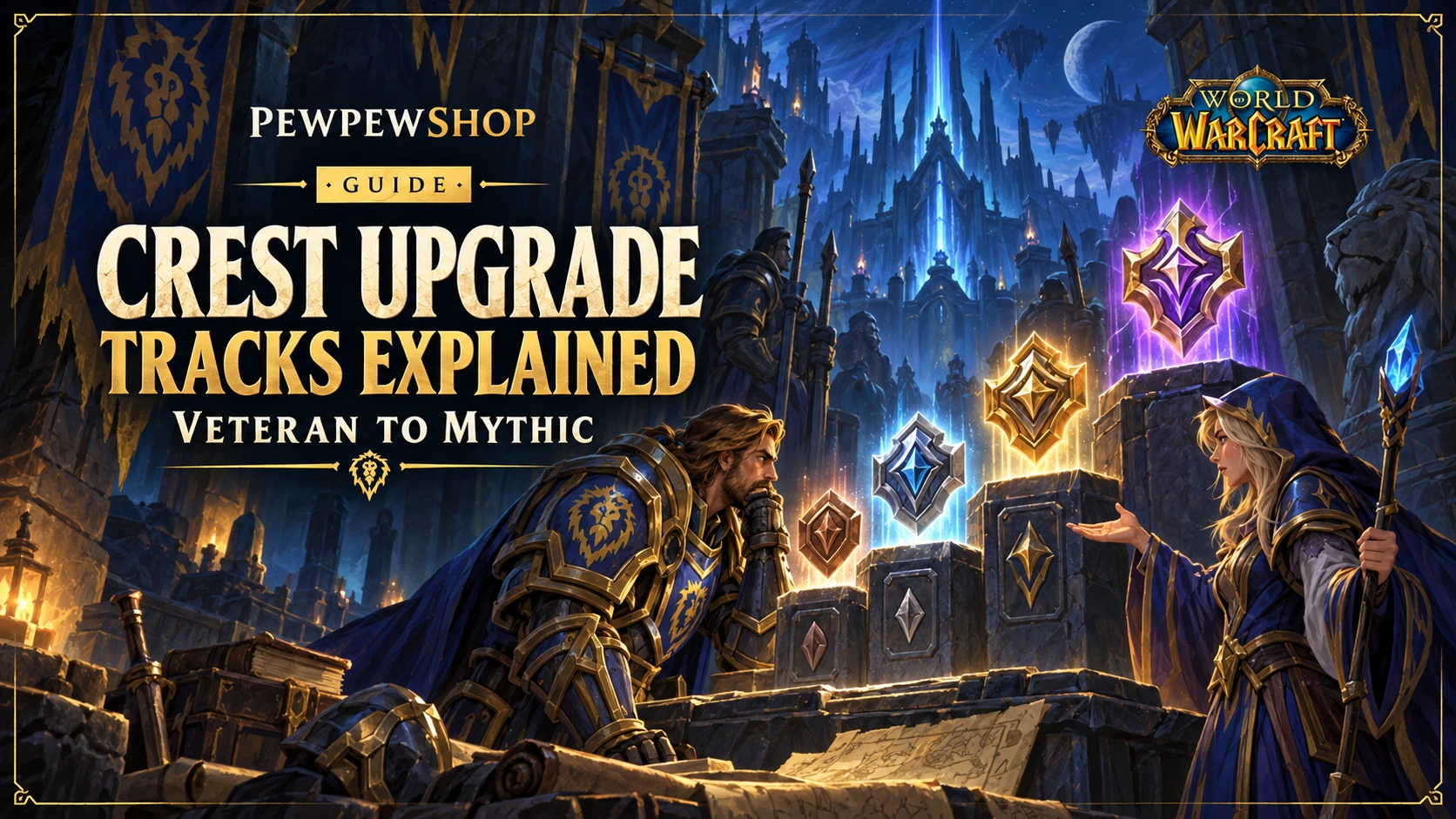 WoW Crest Upgrade Tracks Explained: Veteran to Mythic — PEWPEWSHOP boosting guide