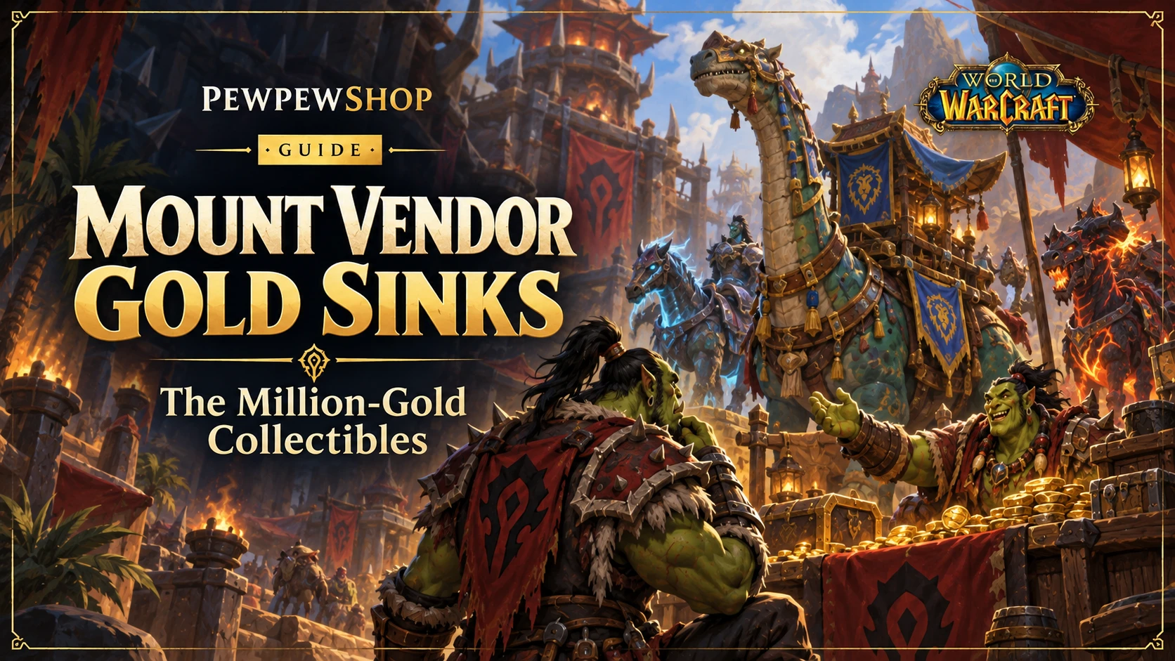 WoW Mount Vendor Gold Sinks: The Million-Gold Collectibles — PEWPEWSHOP boosting guide