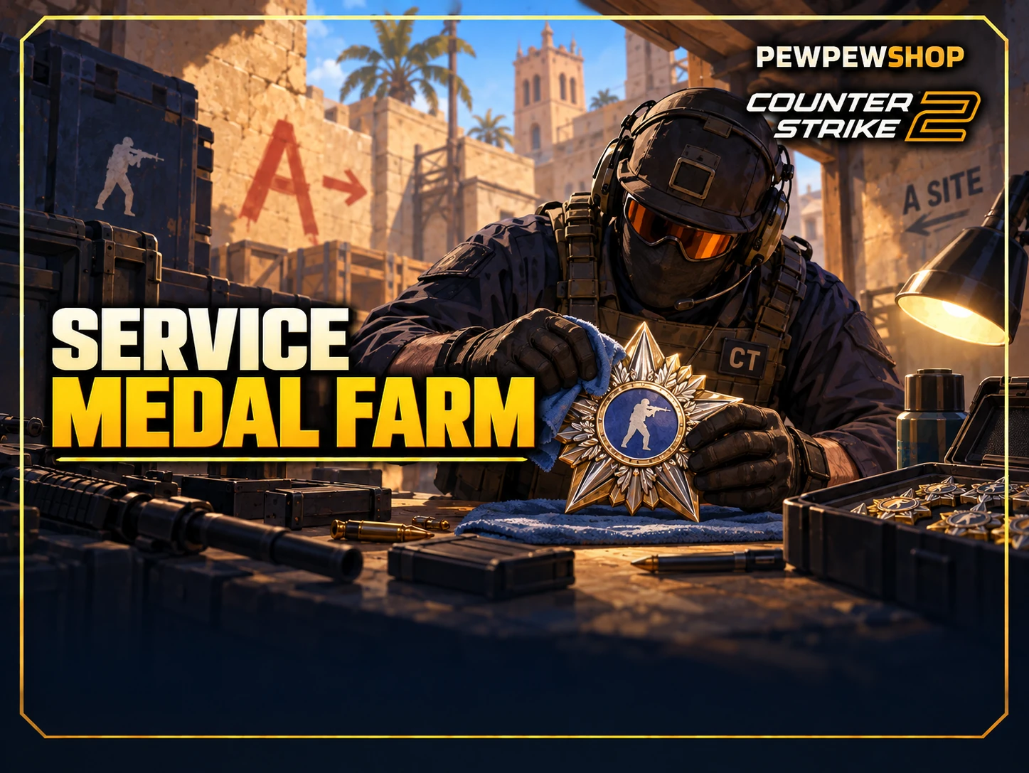 CS2 Service Medal Farm — boost