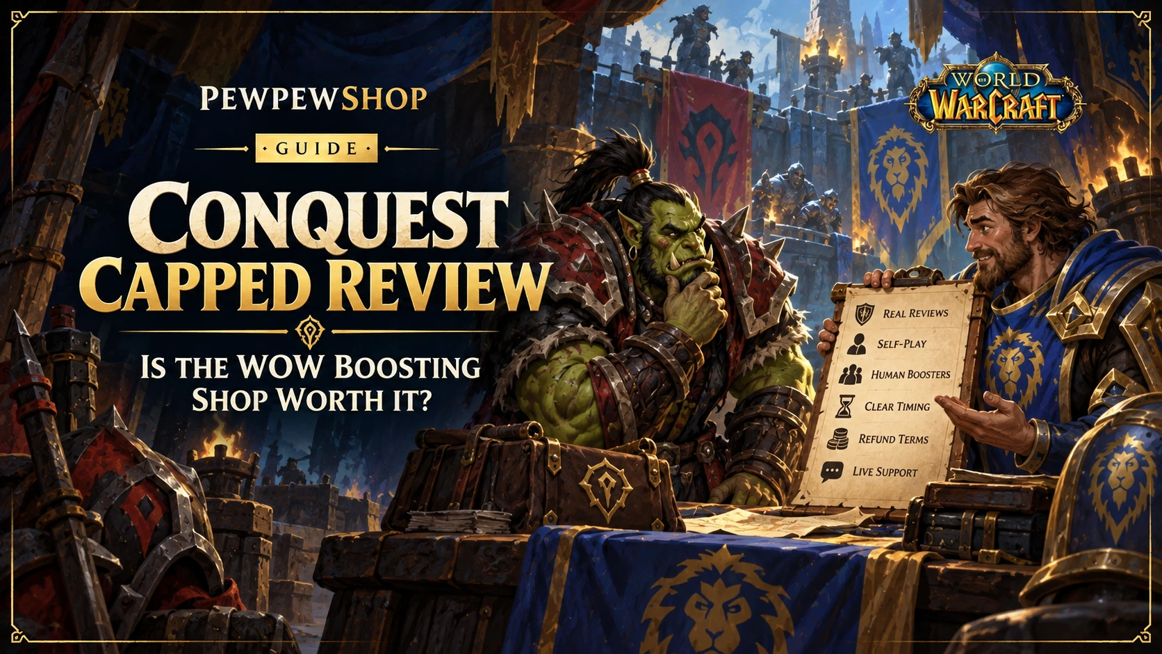 Conquest Capped Review: Is the WoW Boosting Shop Worth It? — PEWPEWSHOP boosting guide