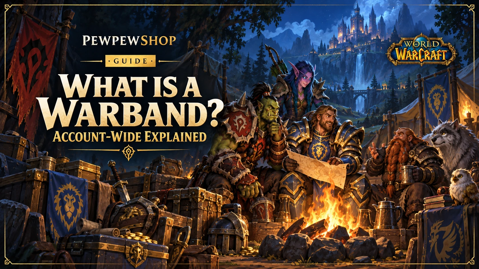 What Is a Warband in WoW? Account-Wide Explained — PEWPEWSHOP boosting guide
