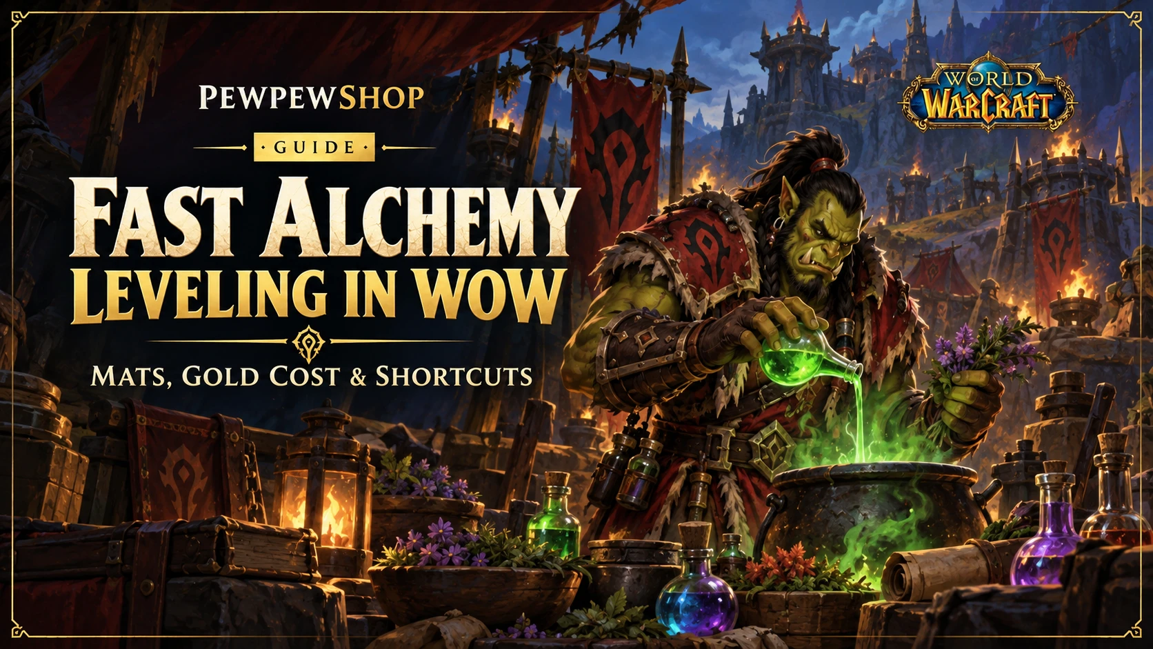 Fast Alchemy Leveling in WoW: Mats, Gold Cost & Shortcuts — PEWPEWSHOP boosting guide