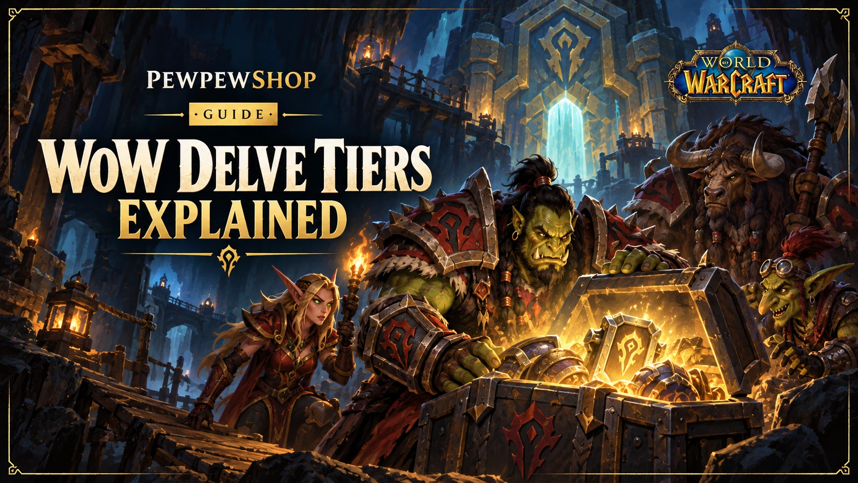 WoW Delve Tiers Explained: Tier 8 to 11, Gilded Gear, and When a Boost Makes Sense — PEWPEWSHOP boosting guide