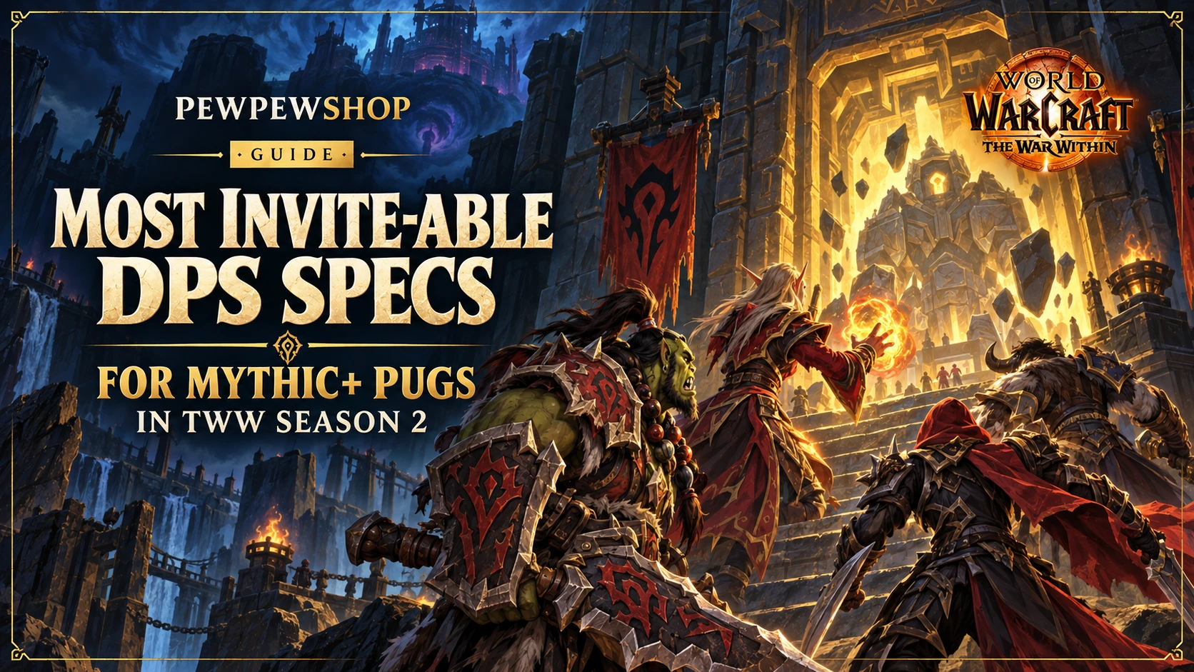 Most Invite-able DPS Specs for Mythic+ Pugs in TWW Season 2 — PEWPEWSHOP boosting guide