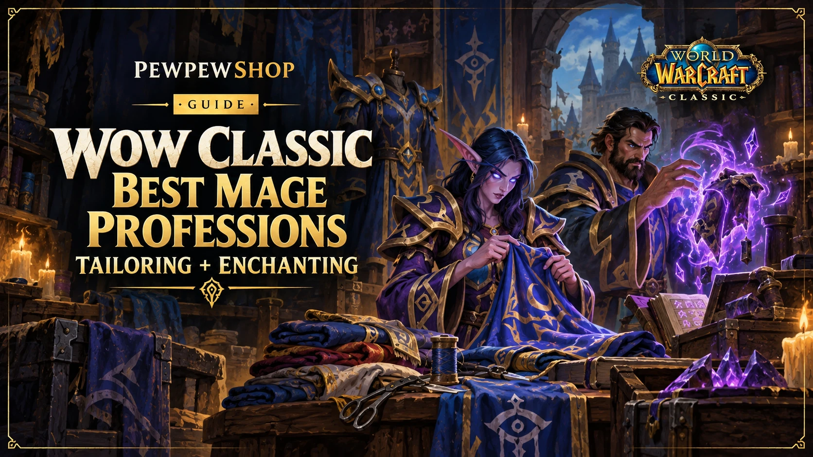 WoW Classic Best Mage Professions: Tailoring + Enchanting — PEWPEWSHOP boosting guide