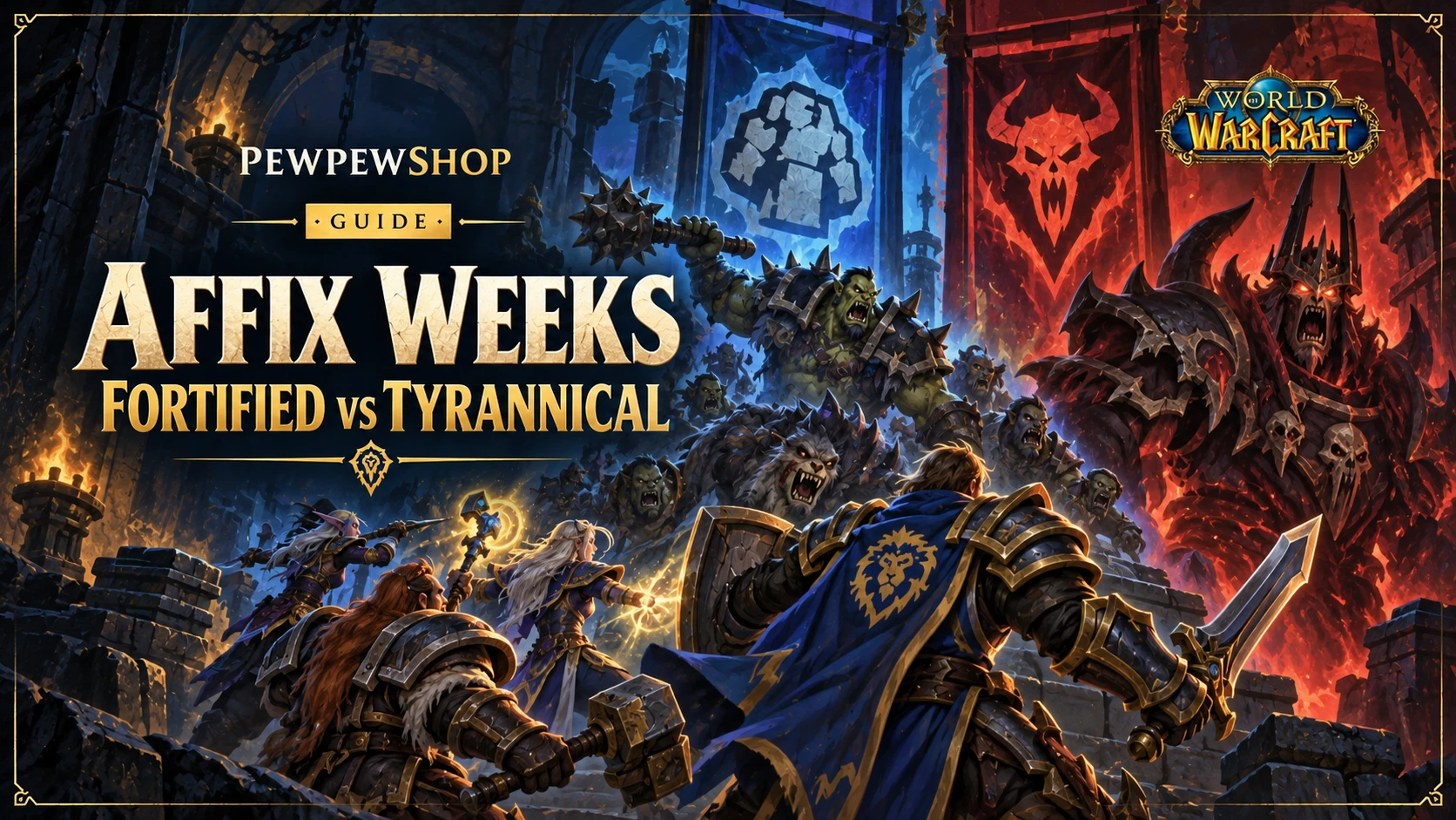 WoW Mythic+ Affix Weeks: Why Fortified and Tyrannical Change Your Plan — PEWPEWSHOP boosting guide