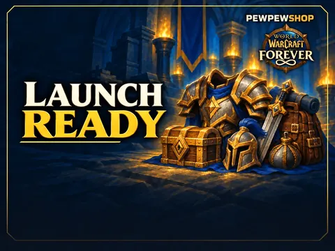 Forever Launch-Ready Pack: 1–60 + Pre-Raid Gear + 50g — boost