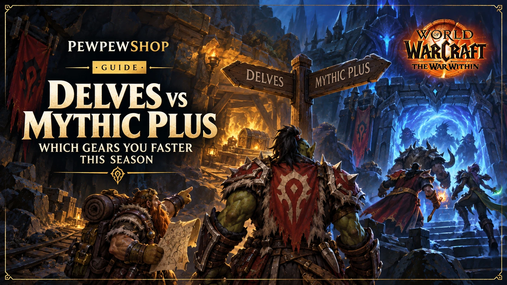 War Within Delves vs Mythic Plus: Which Gears You Faster This Season — PEWPEWSHOP boosting guide